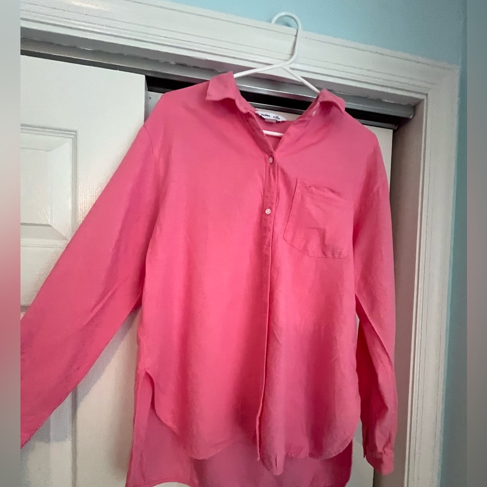 Pink Linen Top